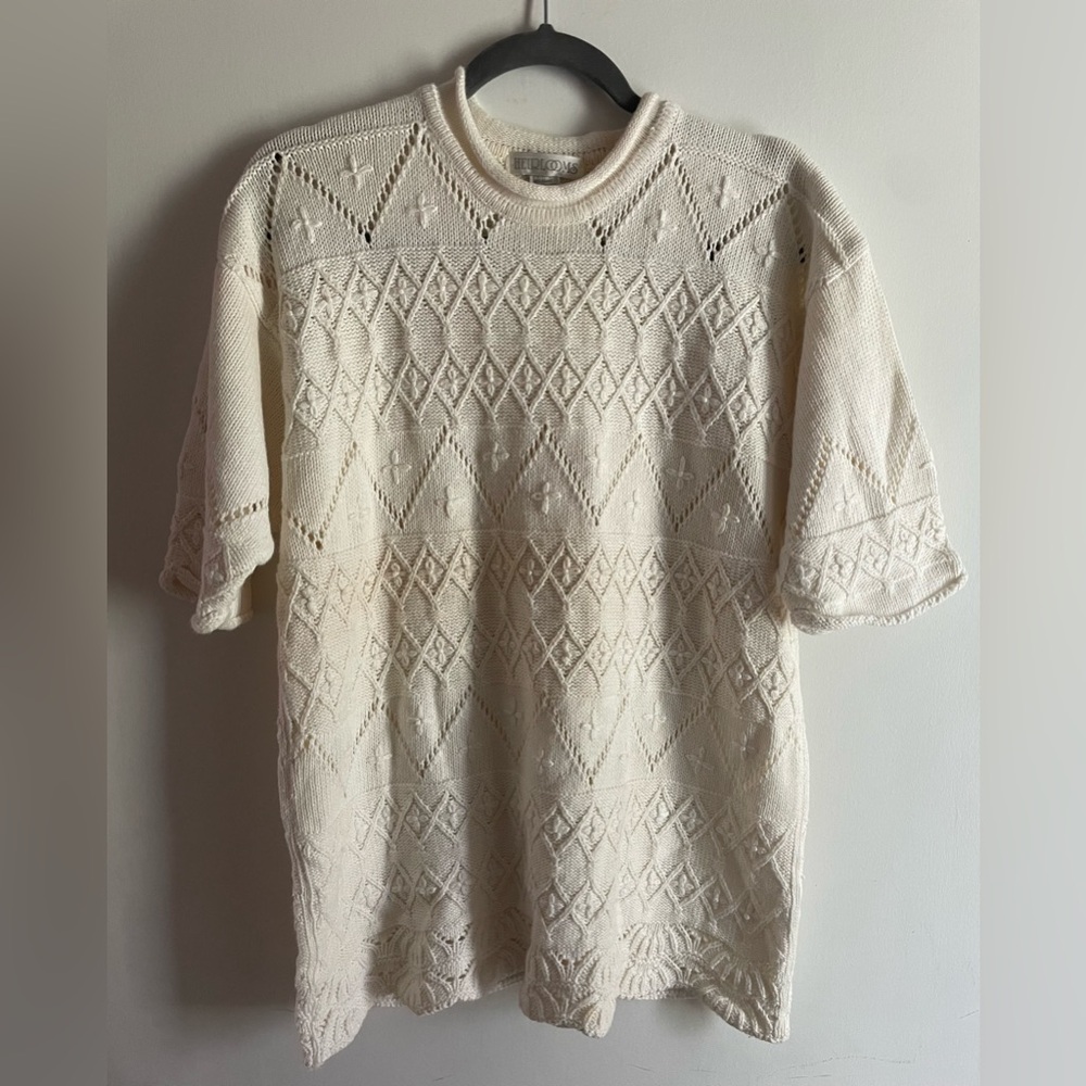 Vintage Heirlooms short sleeve sweater